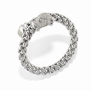 Bracciale in oro bianco 18K e diamanti taglio brillante