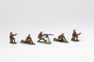 Cinque soldatini francesi in piombo