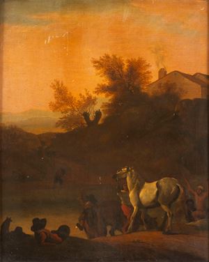 Paesaggio con guado