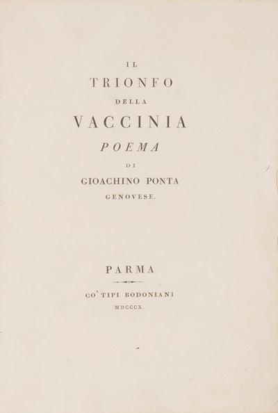 Il Trionfo della Vaccinia Poema di Gioachino Ponta Genovese