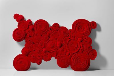Feltro rosso Ferrari, feltro su tavola