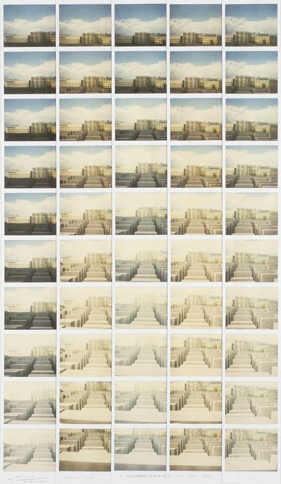 Memoriale Olocausto... in... Out... Sky..., 2009, 50 polaroid montate a mosaico