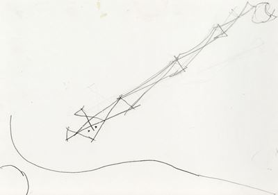 Angelo missile, grafite su carta