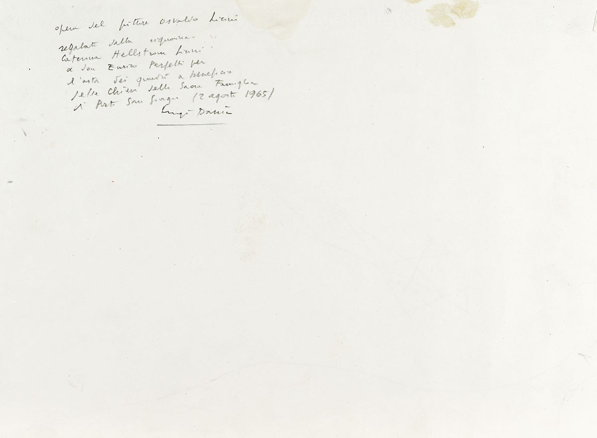 Osvaldo Licini - Angelo missile, grafite su carta
