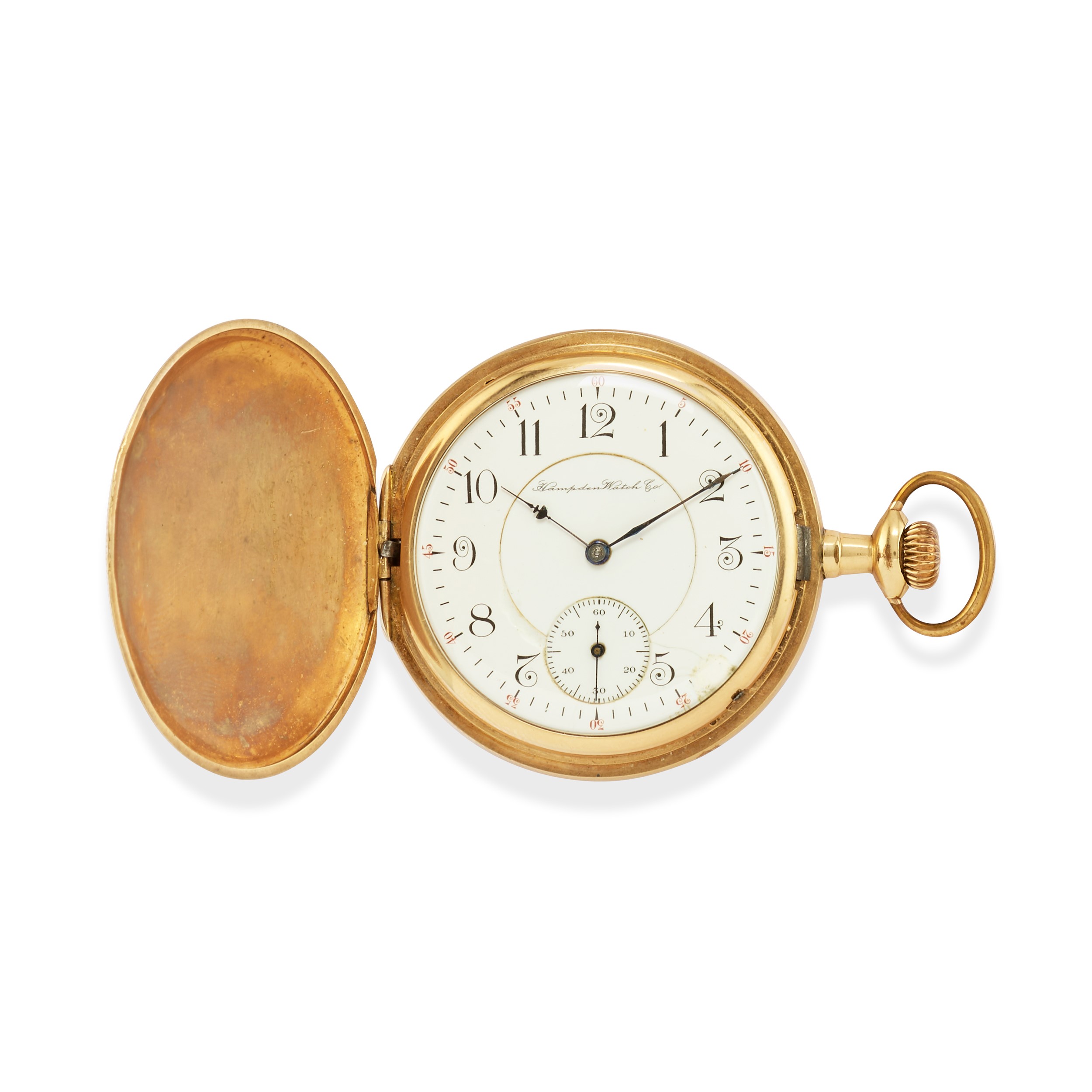 Due orologi da tasca, argento e metallo dorato, a carica manuale