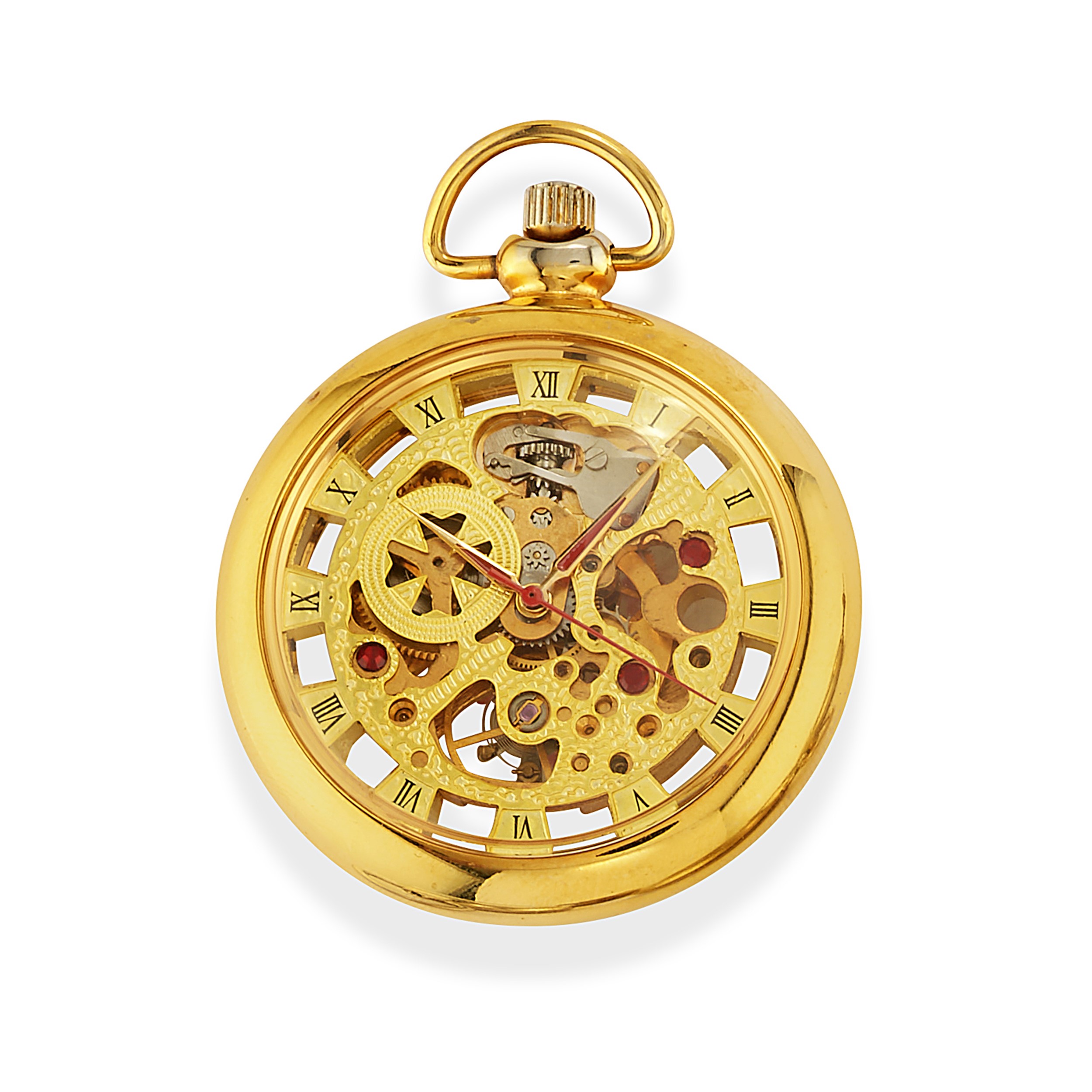 Sette orologi da tasca in acciaio e metallo dorato