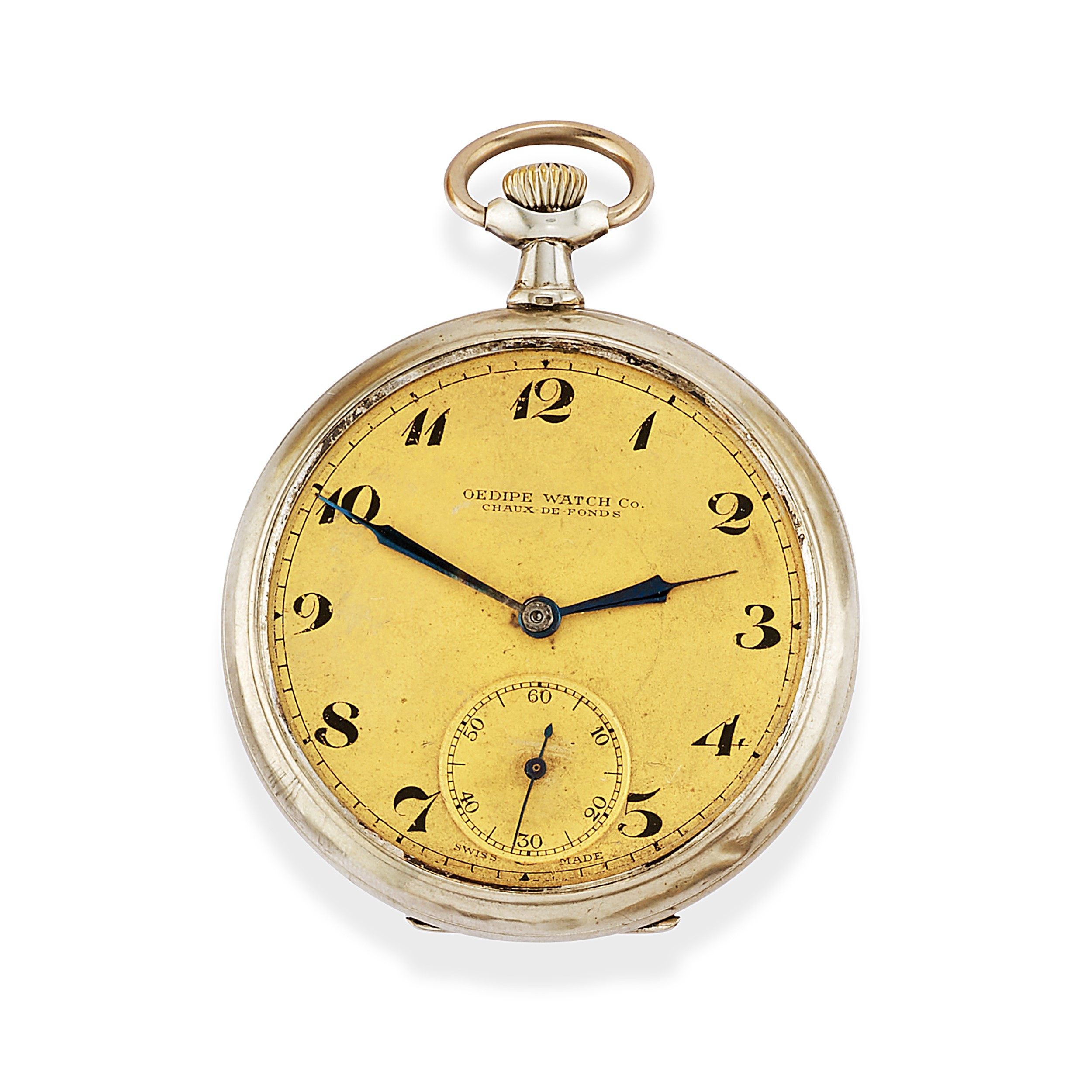 Sette orologi da tasca in acciaio e metallo dorato