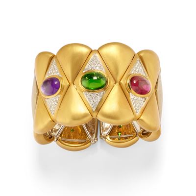 Bracciale con Pietre di Colore
