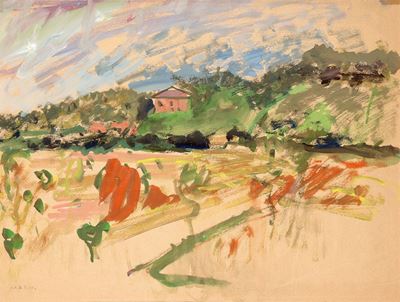 Paesaggio - tempera su carta