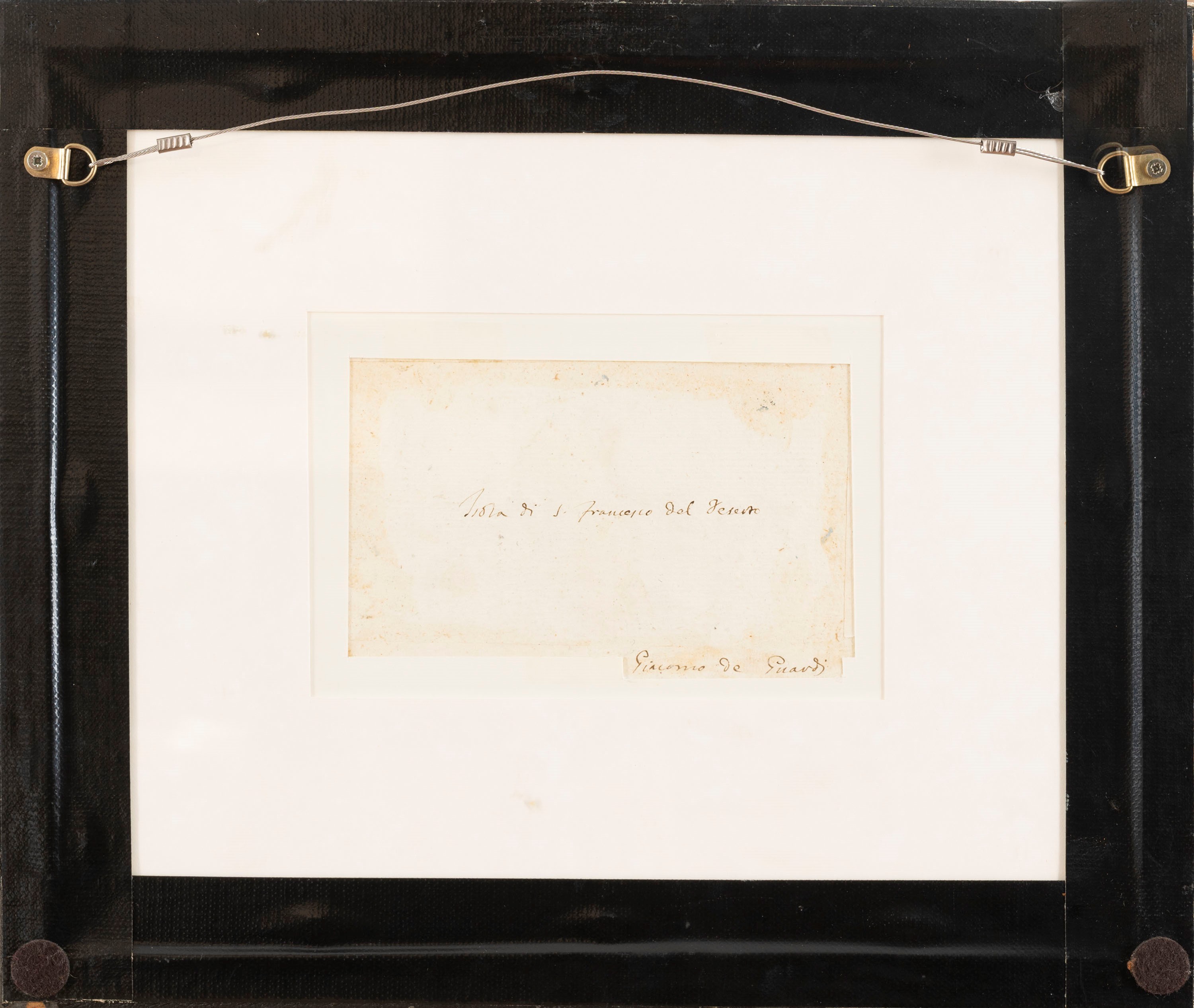 Giacomo Guardi - Venezia, Isola di San Francesco del deserto, penna e acquerello su carta