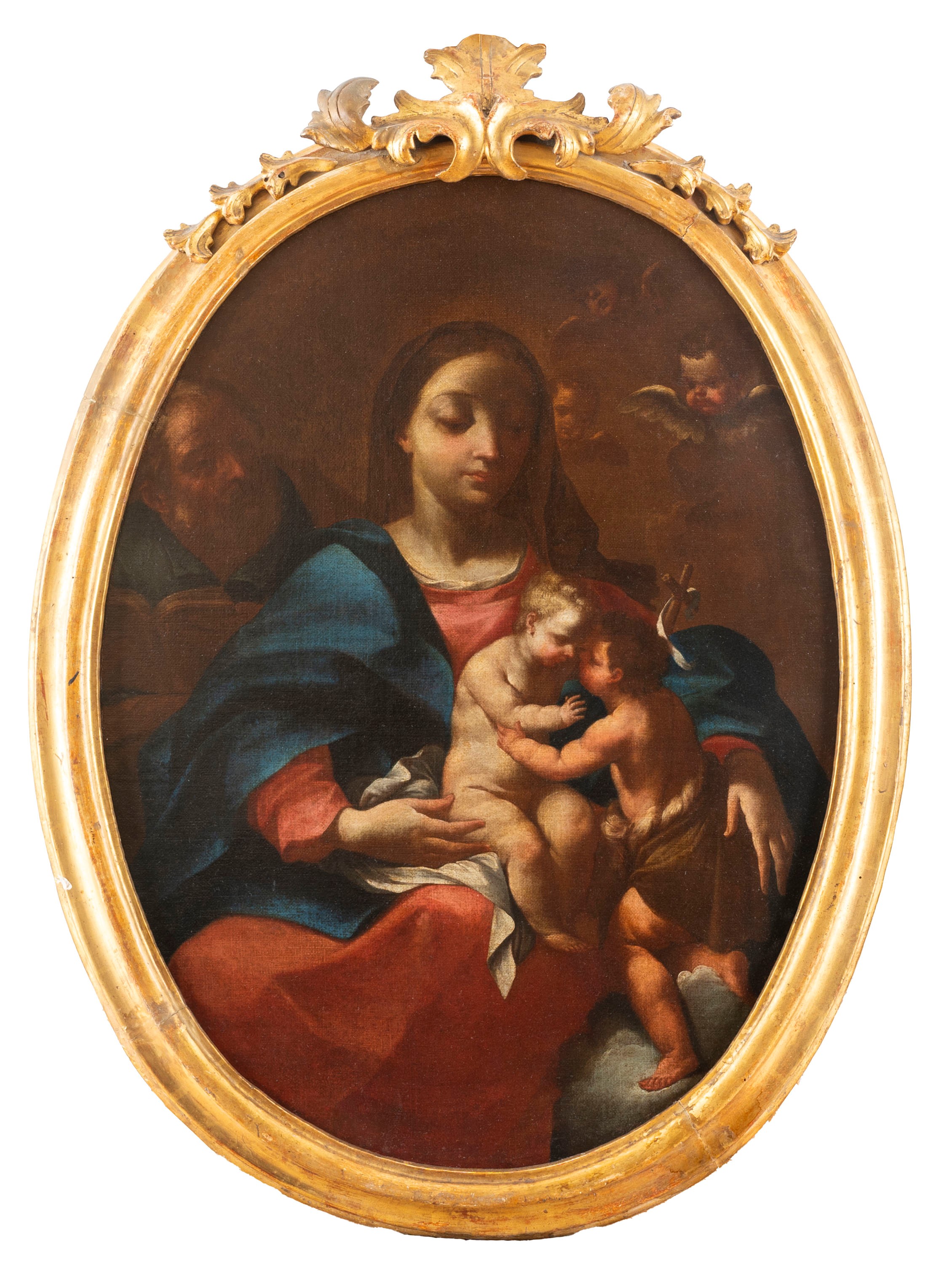 Scuola Dell'italia Settentrionale, Secolo XVII - Autore sconosciuto, Sacra Famiglia con San Giova...