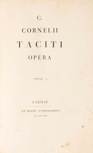 Tacito, Publio Cornelio - C. Cornelii Taciti Opera