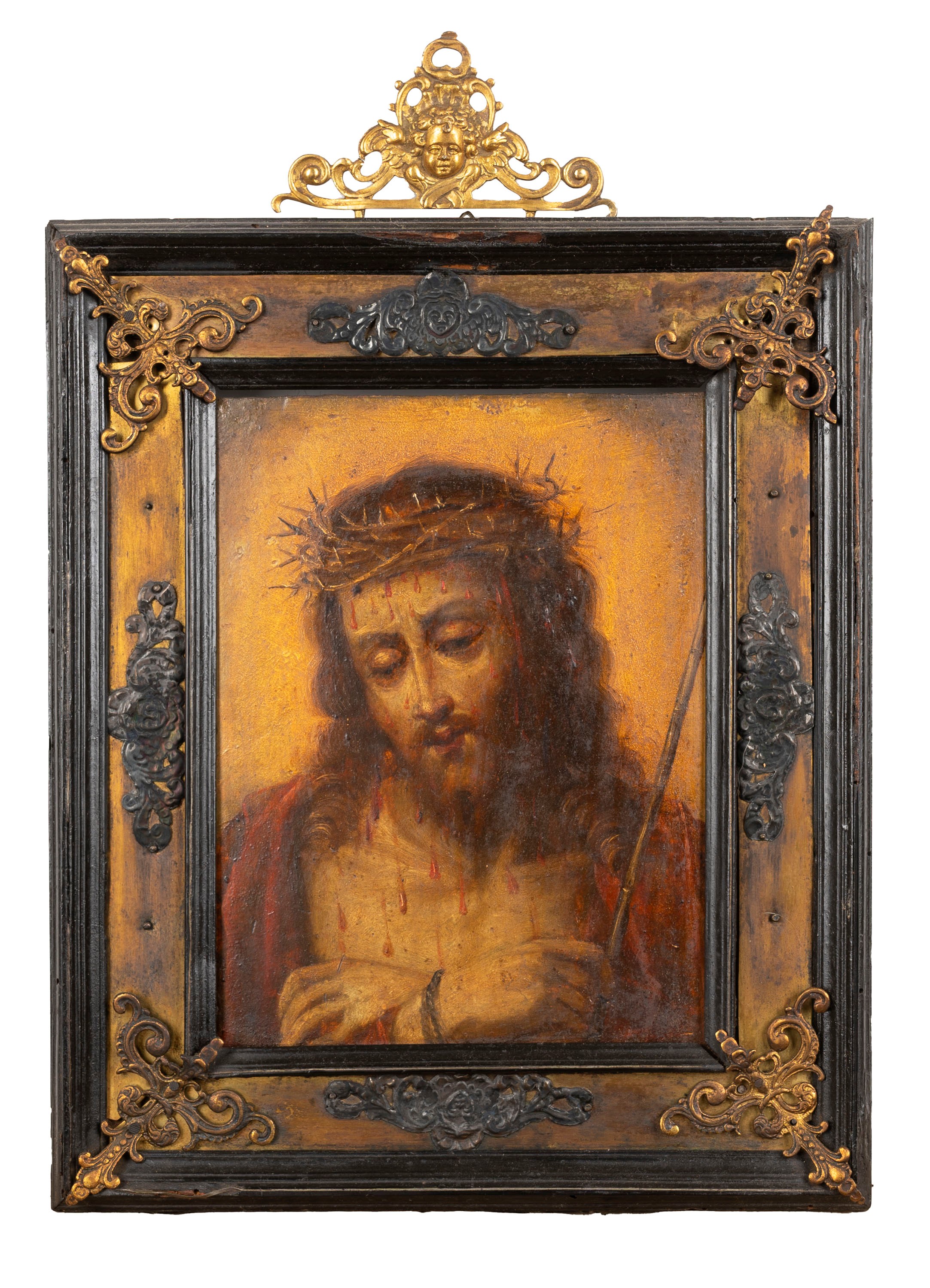 Scuola Dell'italia Centrale, Secolo XVII - Ecce Homo, olio su tavola