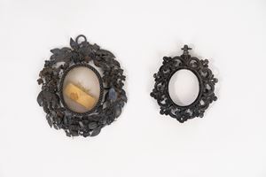 Due cornici in filigrana d'argento, secolo XIX