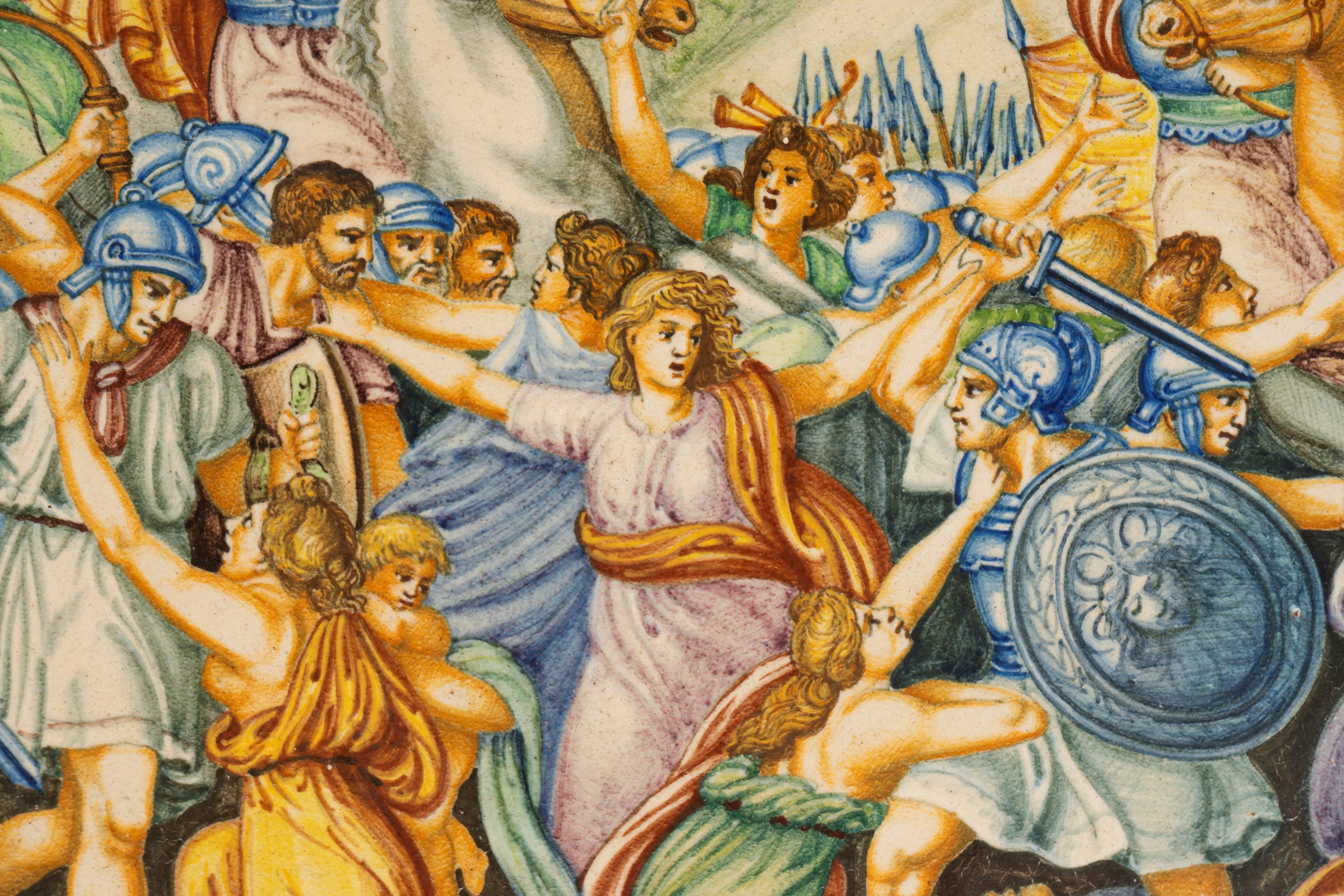 Molaroni Pesaro - Coppia di Piatti Istoriati in Maiolica, Secoli XIX-XX