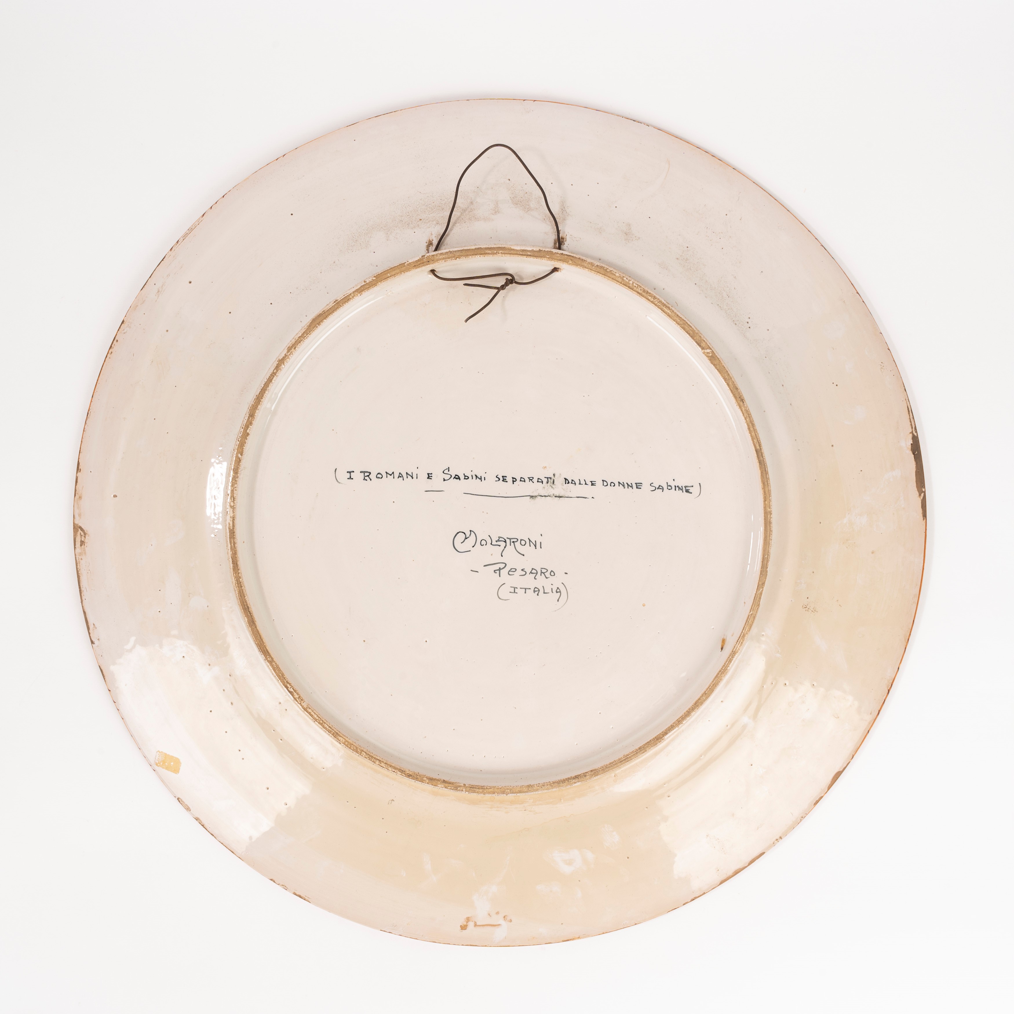 Molaroni Pesaro - Coppia di Piatti Istoriati in Maiolica, Secoli XIX-XX