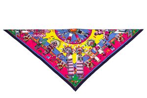Triangle Grande Kachinas silk twill scarf