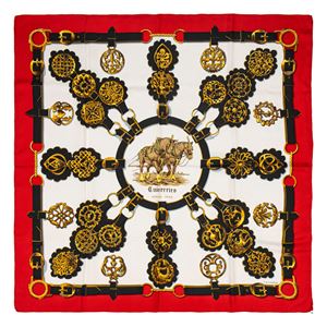 Hermès - Cuivreries silk twill scarf