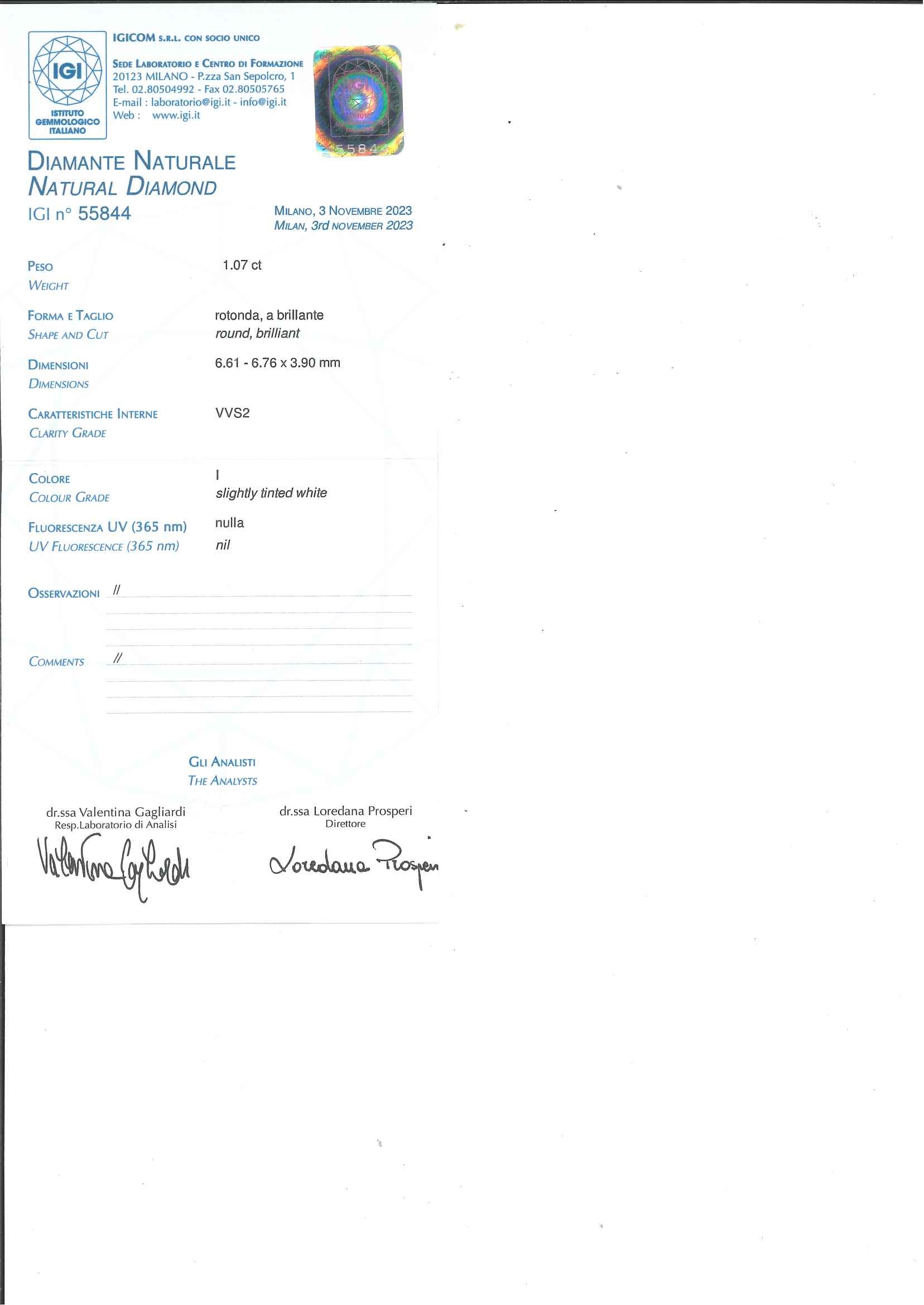 Diamante sigillato in blister