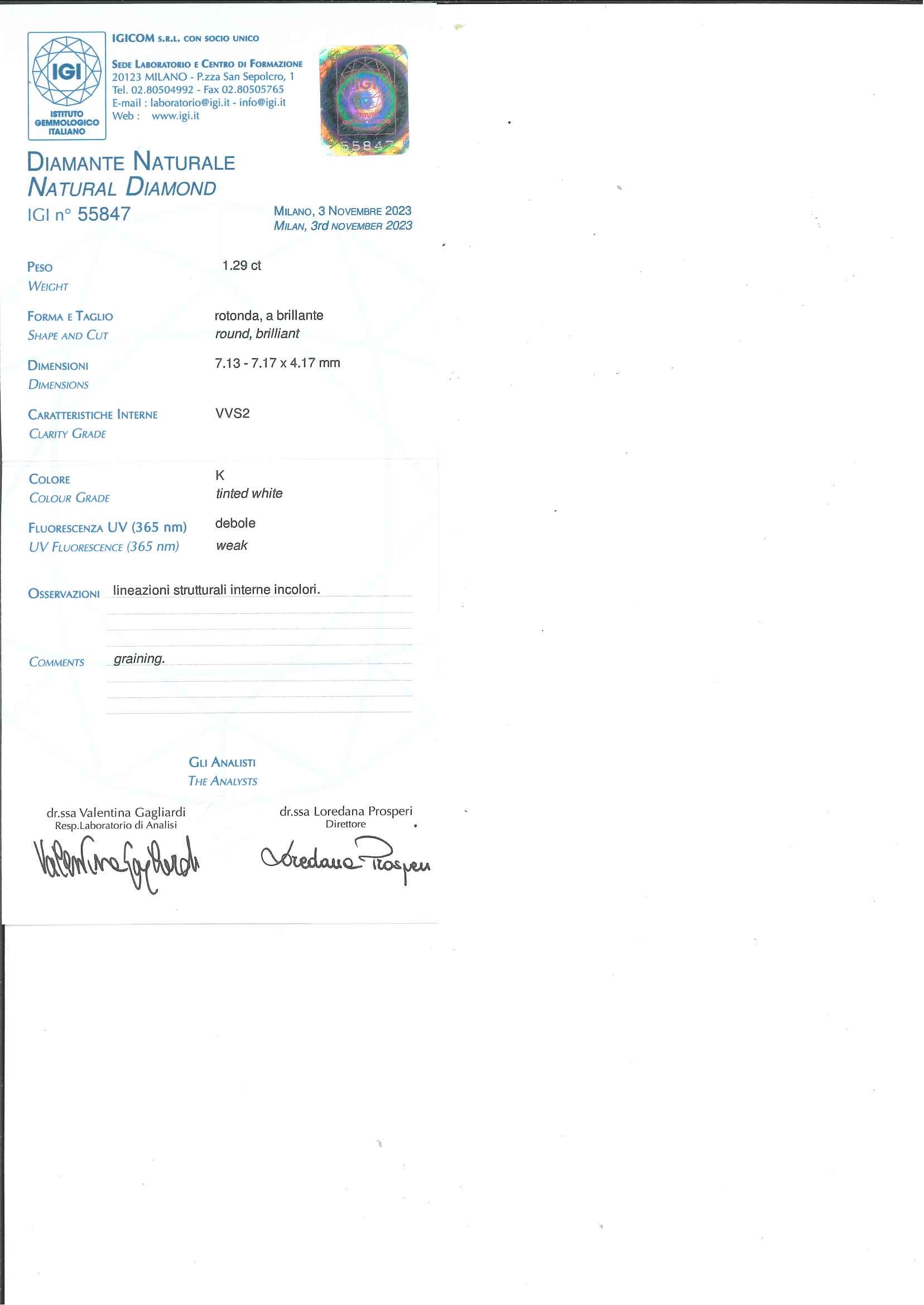 Diamante sigillato in blister