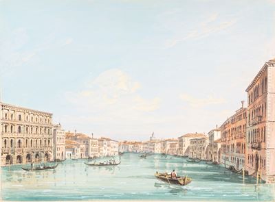 Venezia, Canal Grande, gouache su carta