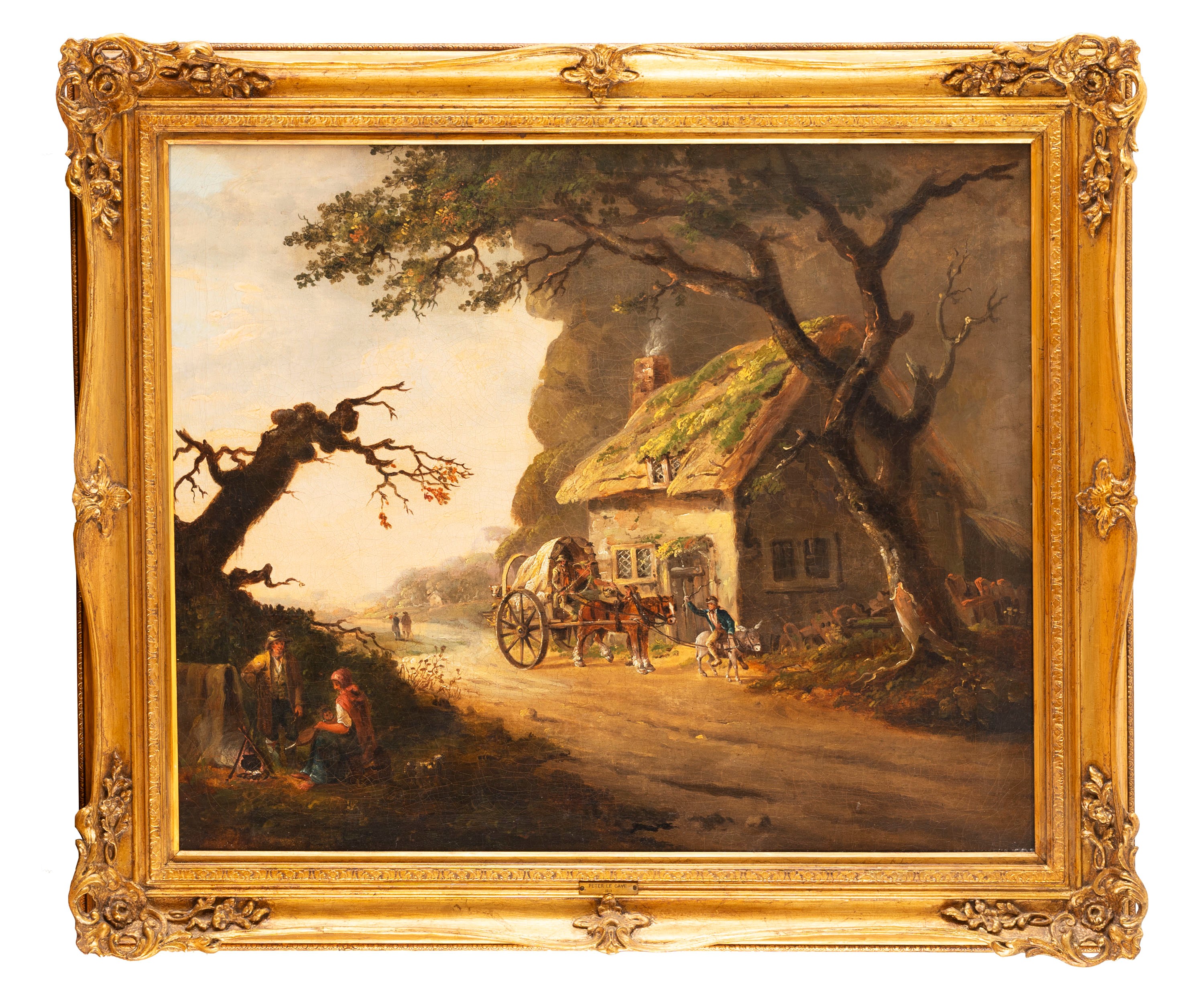 Contadini in sosta presso un casolare