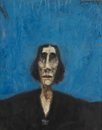 Ritratto di mia madre, olio su tela, 1956