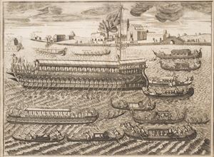 Bucintoro in the solemnity celebrated in Venice on Ascension Day