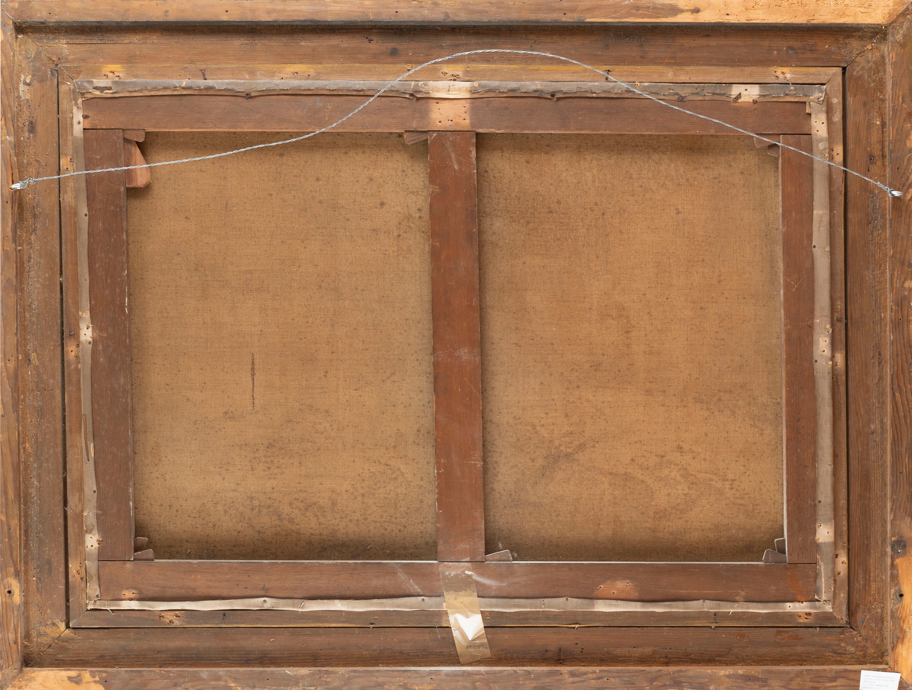 Cacciatore a riposo in un paesaggio