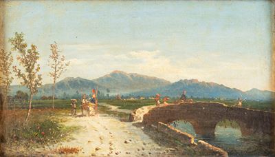 Paesaggio con Strada e Ponte