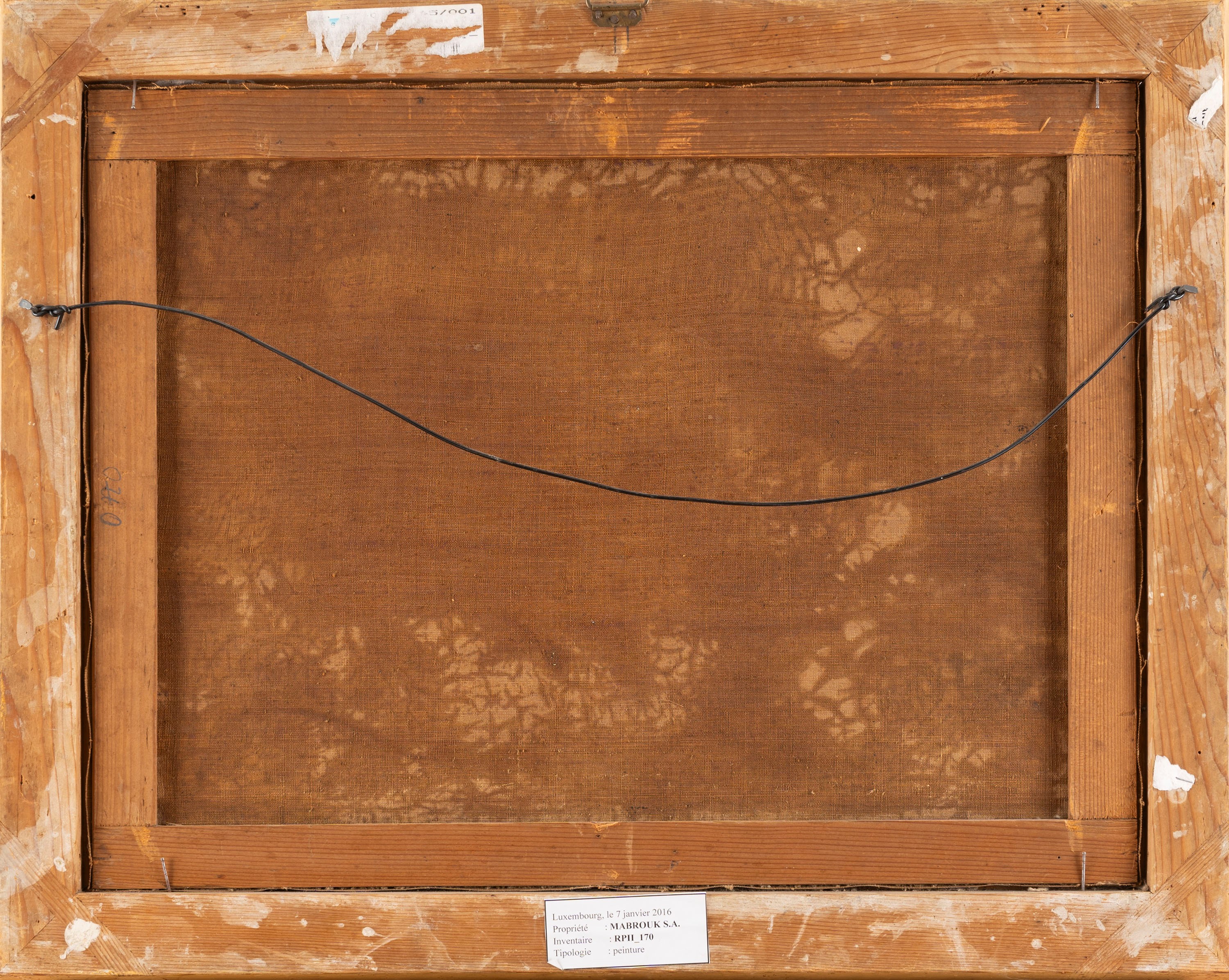Scuola Romana, Secolo XVIII - Paesaggio con viandanti presso un fontanile, olio su tela