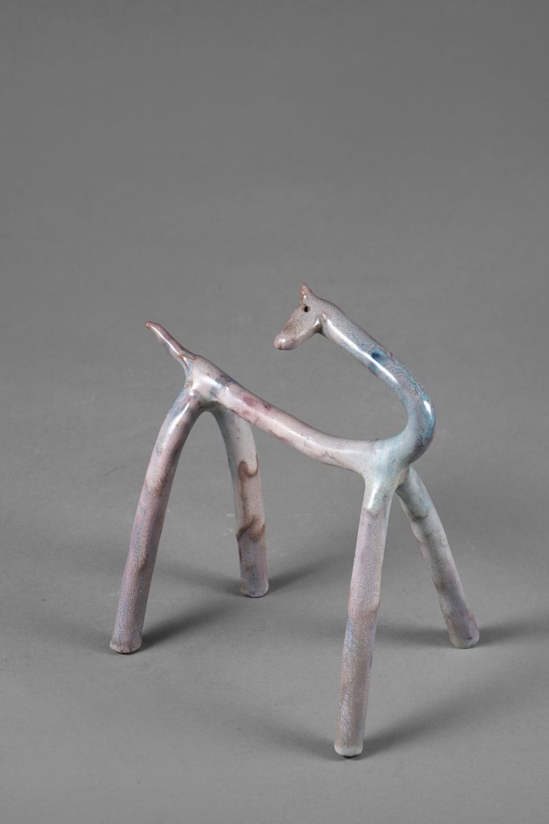 Fausto Melotti - Cavallino, ceramica smaltata policroma