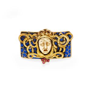 Enamel brooch