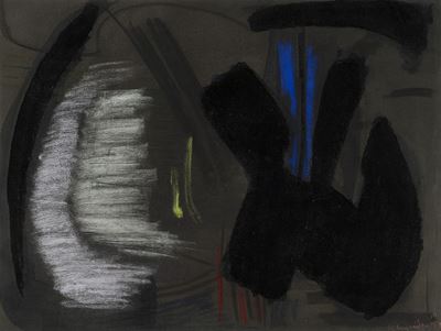 Composition (1952) - Acquarelli, pastelli a cera e inchiostro su carta