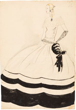 Abito da sera con cammeo