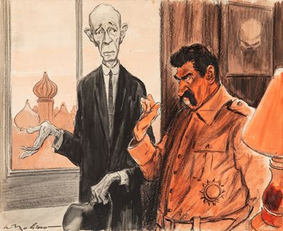 Stalin e Chamberlain al Cremlino