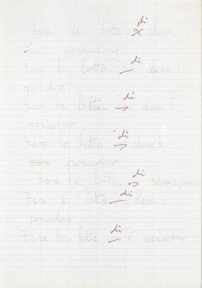 Punizioni, biro su carta, 1991