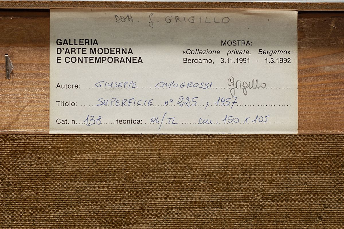 Giuseppe Capogrossi - Superficie 225, olio su tela