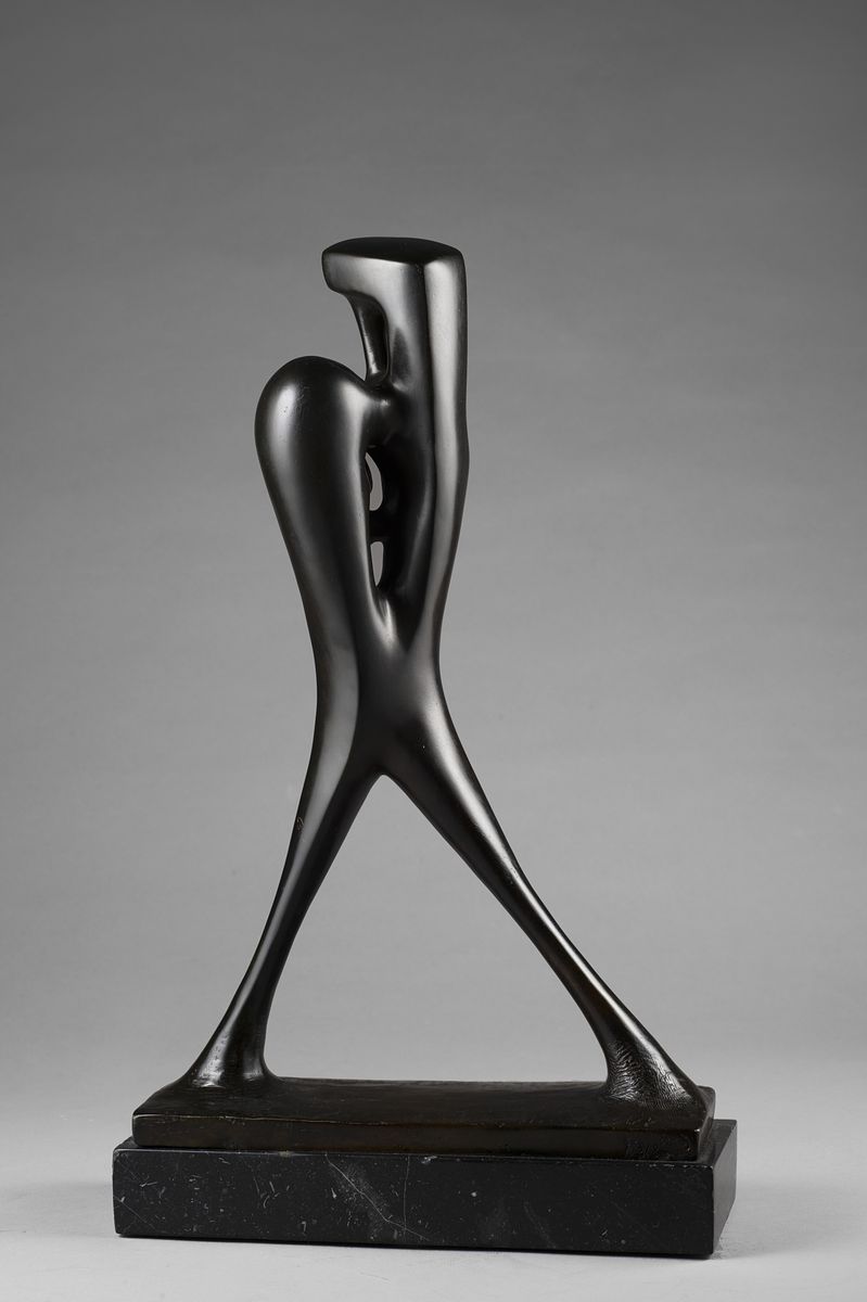 Augustin Cardenas - El caminante - La promenade, bronzo, cm 41x27,5x9