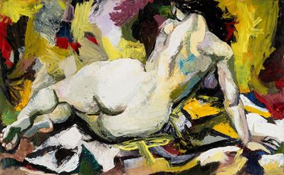 Nudo, olio su cartoncino, 1957