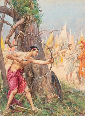 The Iliad - Pandarus wounds Menelaus