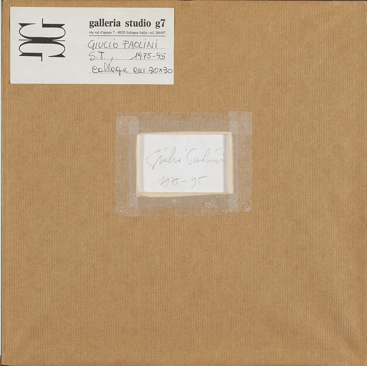 Giulio Paolini - Collage su carta applicato su cartoncino