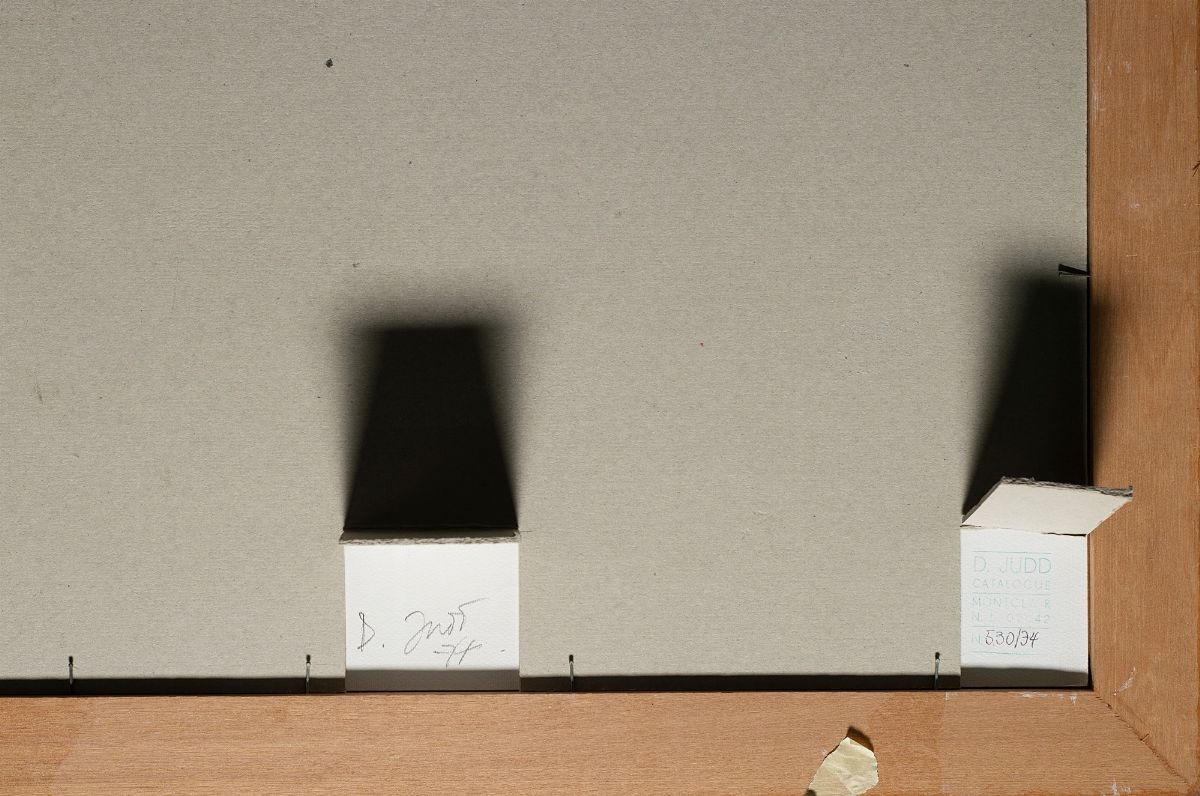 Donald Judd - Senza titolo, grafite su cartoncino