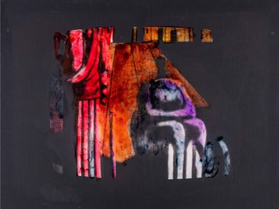 Senza titolo (smalto su tela emulsionata, 70x100 cm, 1974-78)
