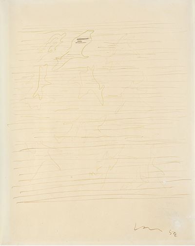 Concetto spaziale, inchiostro su carta, 1958