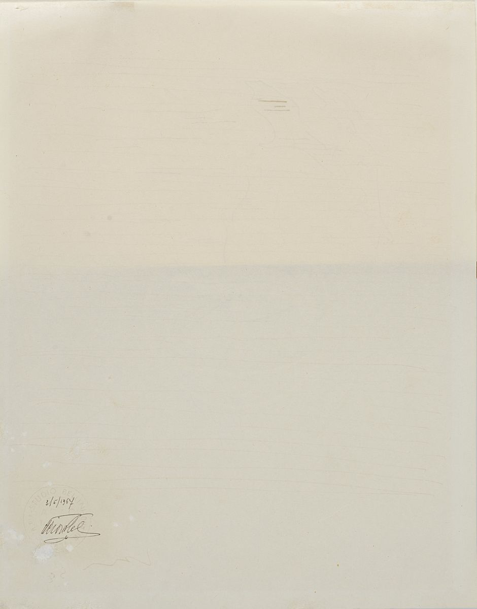 Lucio Fontana - Concetto spaziale, inchiostro su carta, 1958