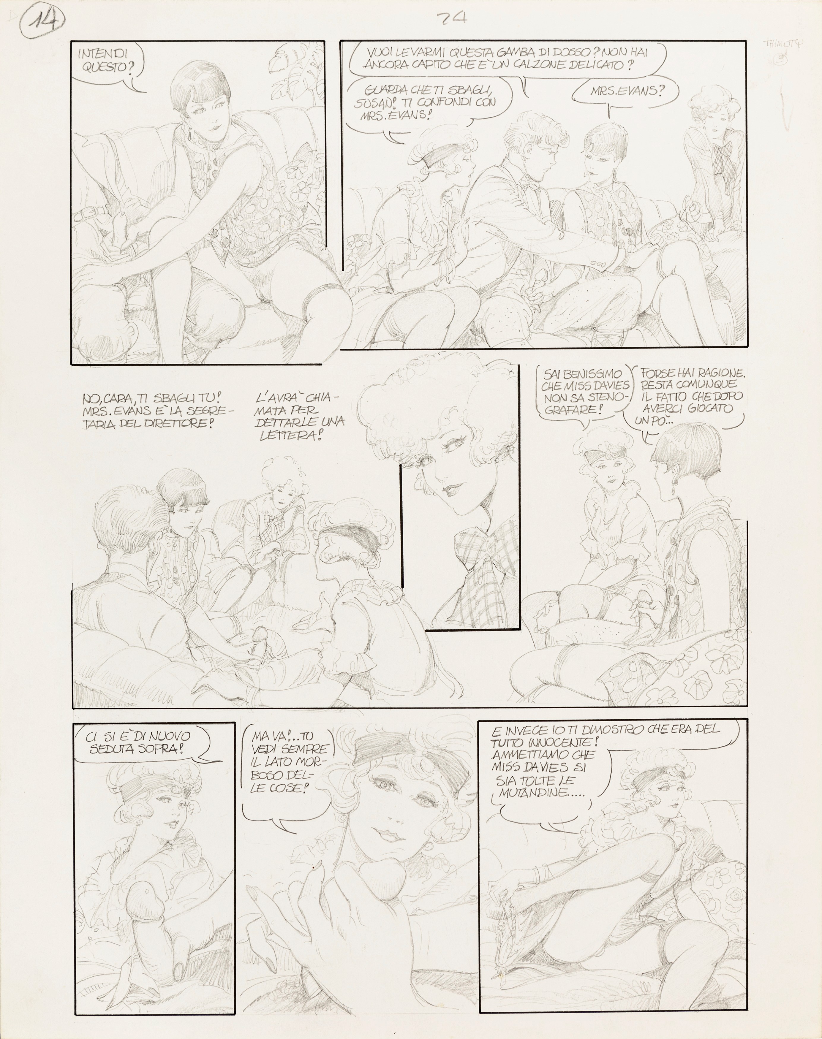 Leone Frollo - Il vestito nuovo di Thimoty - 6 tavole originali, matita e china su cartoncino