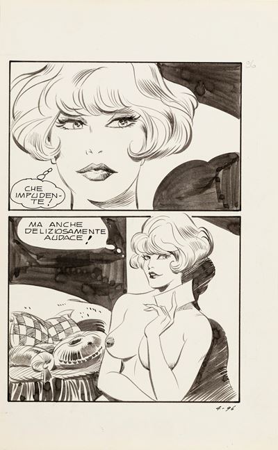Naga - L'uomo-supposta (matita e china su cartoncino, 1975)