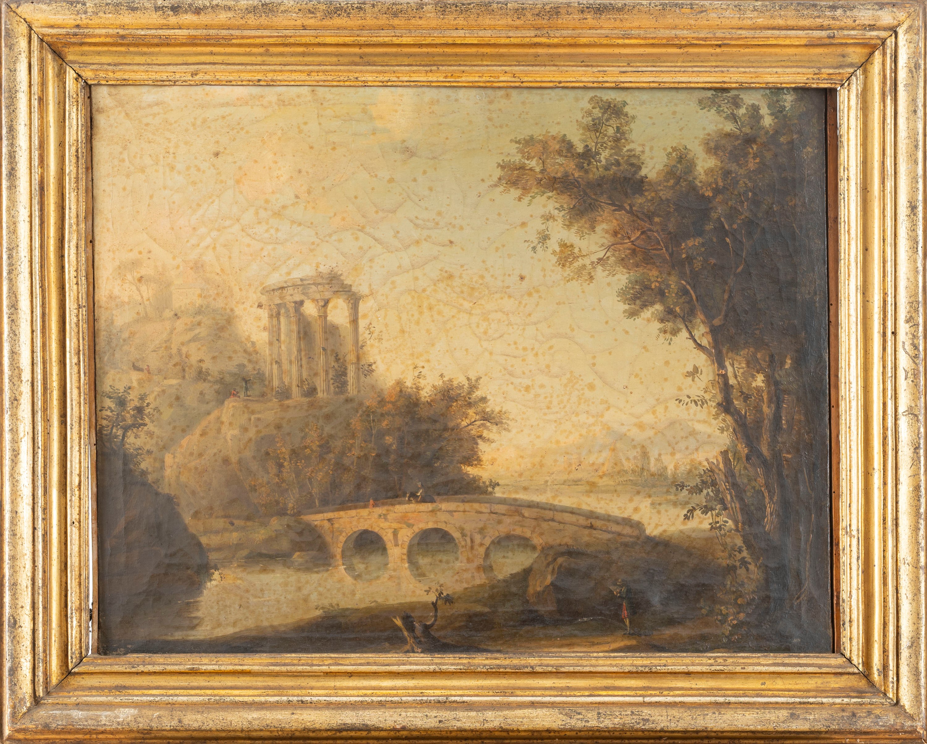 Scuola Italiana, Fine Secolo XVIII - Inizi Secolo XIX - Autore non identificato, Due paesaggi arc...