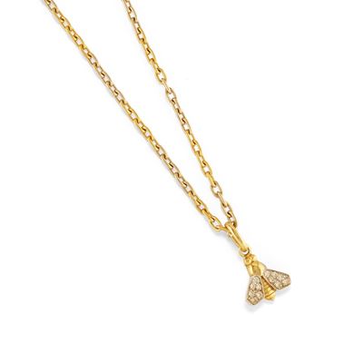 Collana in oro bicolore 18k con pendente scorrevole